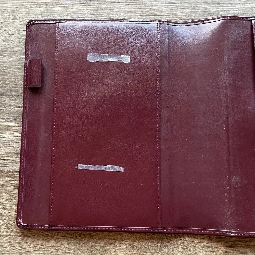 Franklin Covey Burgundy Smooth Leather Planner/Notebook Cover 7